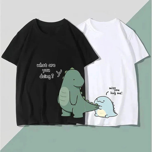 Dinosaur Print Couples Hoodie 🦖❤️
